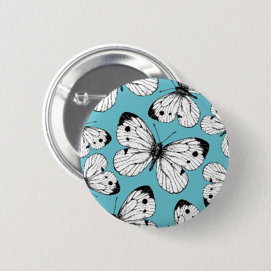 Schmetterlingsmuster Button (Vorne & Hinten)