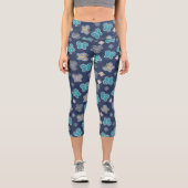 Schmetterlingsmuster Capri Leggings (Vorderseite)