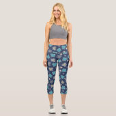 Schmetterlingsmuster Capri Leggings (Vorderseite)