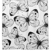 Schmetterlingsmuster Duschvorhang (Vorderseite)