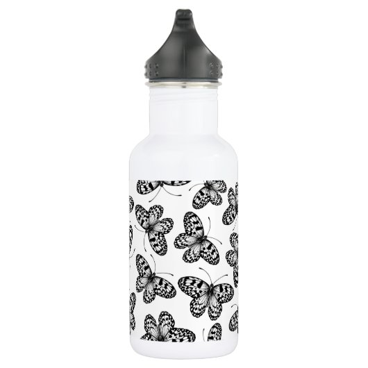 Schmetterlingsmuster Edelstahlflasche (Rechts)