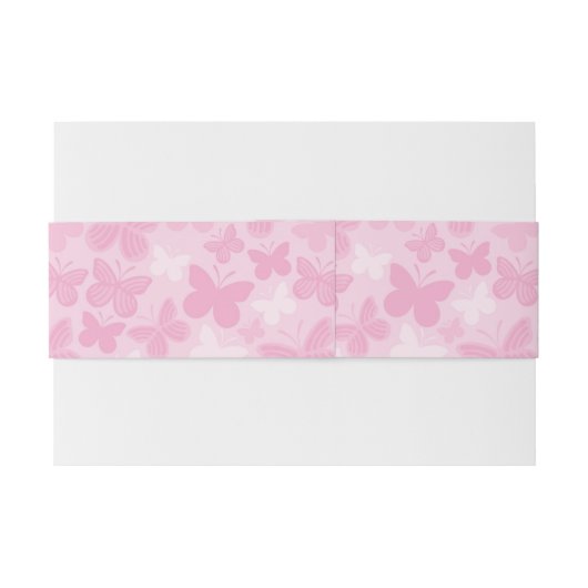 Schmetterlingsmuster Einladungsbanderole (Rückseitenbeispiel)
