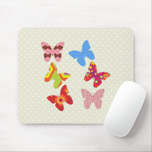 Schmetterlingsmuster, farbenfrohe Schmetterlinge,  Mousepad