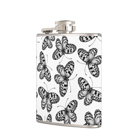 Schmetterlingsmuster Flachmann (Links)