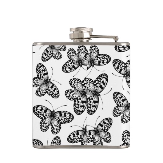 Schmetterlingsmuster Flachmann (Rückseite)