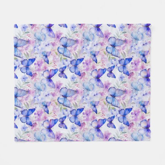 Schmetterlingsmuster Fleece Blankon (Vorderseite (Horizontal))