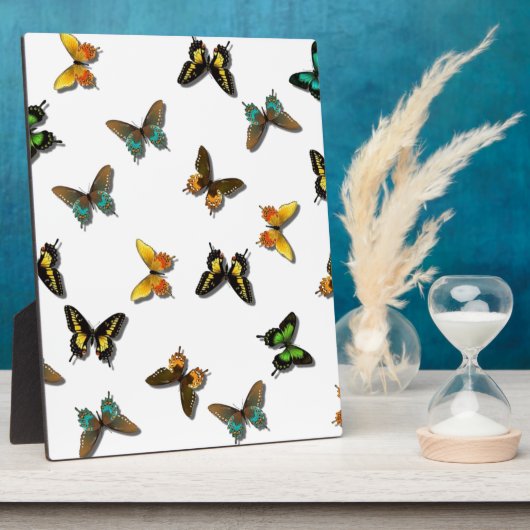 Schmetterlingsmuster Fotoplatte (Seite)