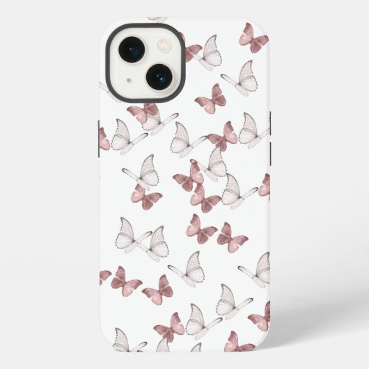 Schmetterlingsmuster Gehäuse iPhone Hülle (Rückseite)