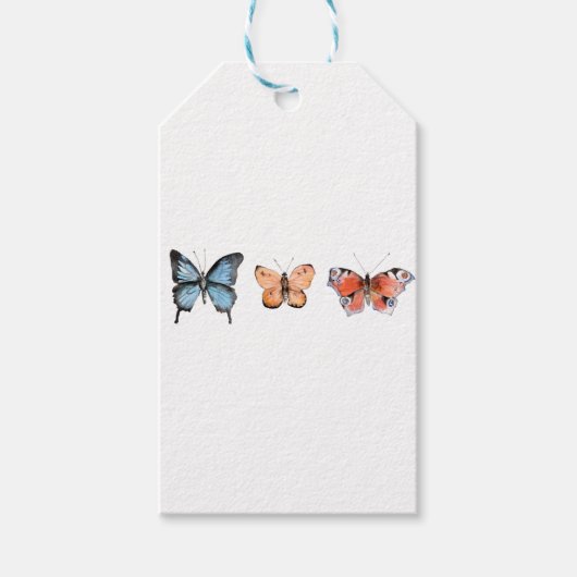 Schmetterlingsmuster Geschenkanhänger (Vorderseite)