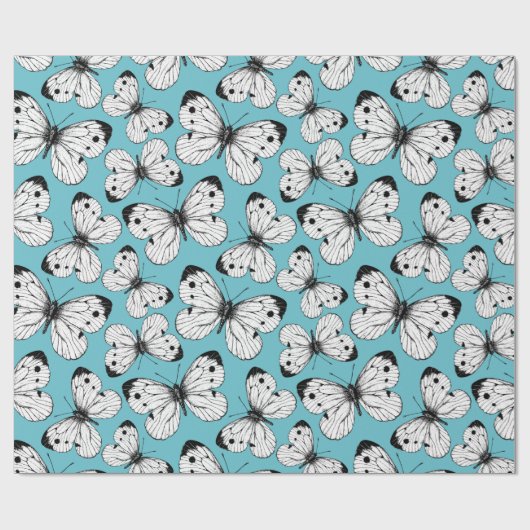 Schmetterlingsmuster Geschenkpapier (Flach)