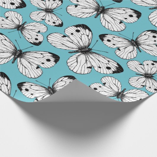 Schmetterlingsmuster Geschenkpapier (Ecke)