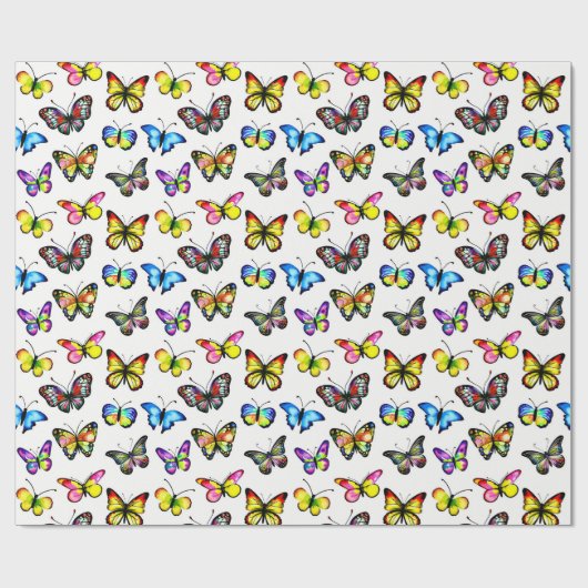 Schmetterlingsmuster Geschenkpapier (Flach)