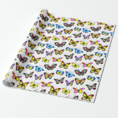Schmetterlingsmuster Geschenkpapier (Ungerollt)