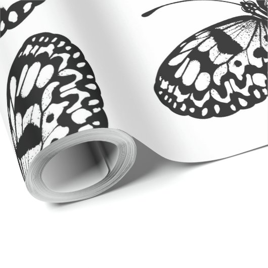 Schmetterlingsmuster Geschenkpapier (Rolleneckpunkt)