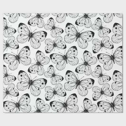 Schmetterlingsmuster Geschenkpapier (Flach)