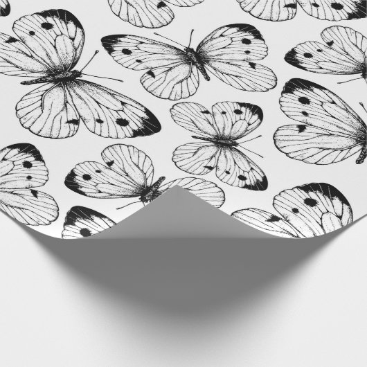 Schmetterlingsmuster Geschenkpapier (Ecke)