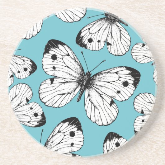 Schmetterlingsmuster Getränkeuntersetzer (Vorne)