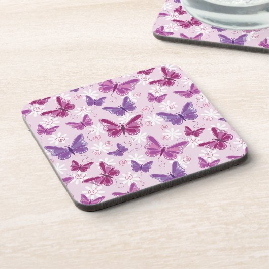 Schmetterlingsmuster Getränkeuntersetzer (Linke Seite)