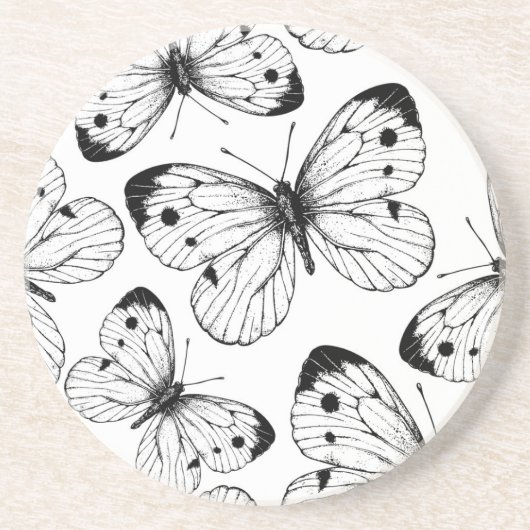 Schmetterlingsmuster Getränkeuntersetzer (Vorne)