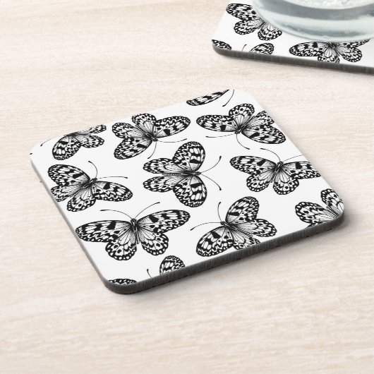 Schmetterlingsmuster Getränkeuntersetzer (Linke Seite)