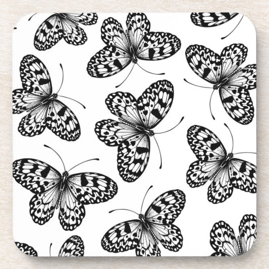 Schmetterlingsmuster Getränkeuntersetzer (Vorderseite)