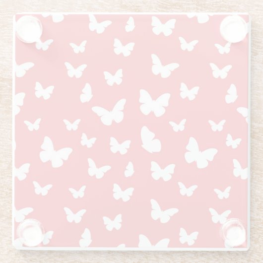 Schmetterlingsmuster Glasuntersetzer (Rückseite)