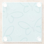 Schmetterlingsmuster Glasuntersetzer (Rückseite)
