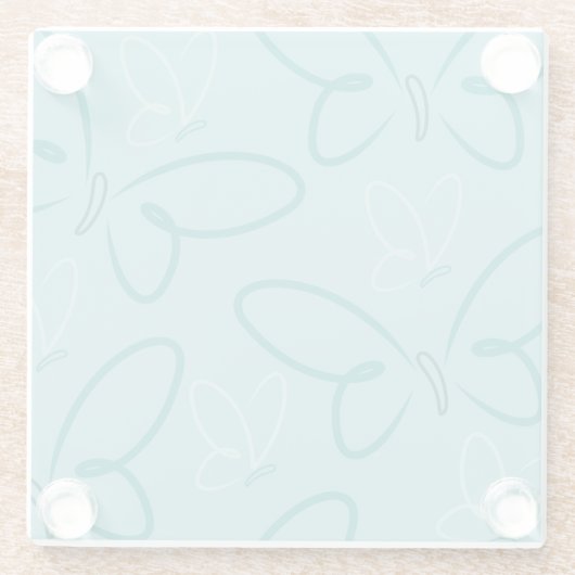 Schmetterlingsmuster Glasuntersetzer (Rückseite)
