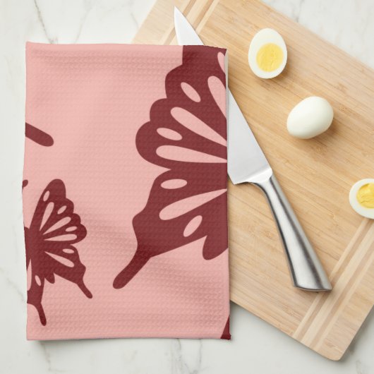 Schmetterlingsmuster Handtuch (Viertel Falte)