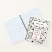 Schmetterlingsmuster Inspirationshyoga-Zitat Notizblock (Innenseite)