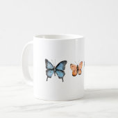 Schmetterlingsmuster Kaffeetasse (Vorderseite Links)