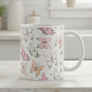 Schmetterlingsmuster Kaffeetasse