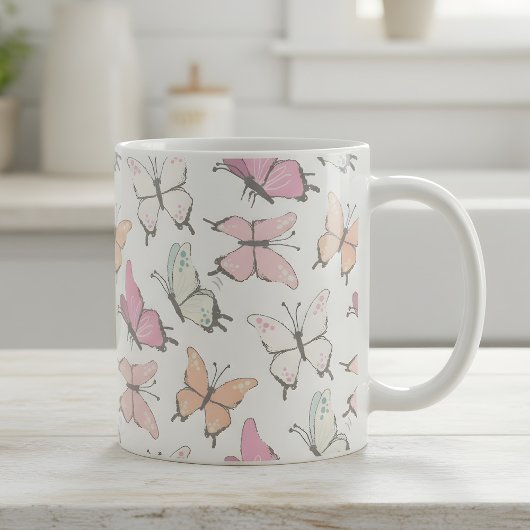 Schmetterlingsmuster Kaffeetasse