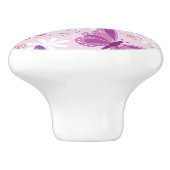 Schmetterlingsmuster Keramikknauf (Seitenansicht)