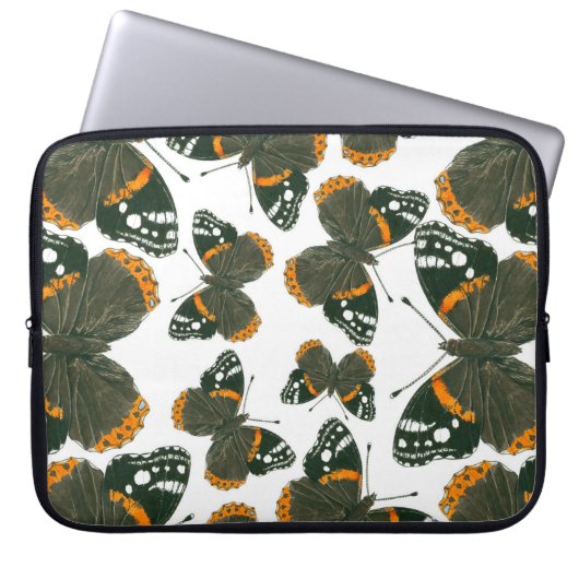 Schmetterlingsmuster Laptopschutzhülle (Vorderseite)