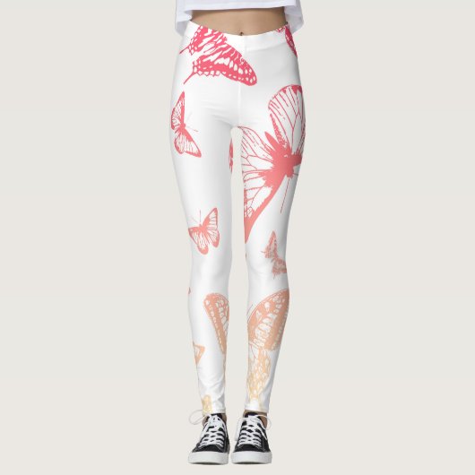 Schmetterlingsmuster Leggings (Vorderseite)