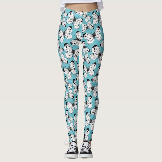 Schmetterlingsmuster Leggings (Vorderseite)