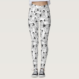 Schmetterlingsmuster Leggings