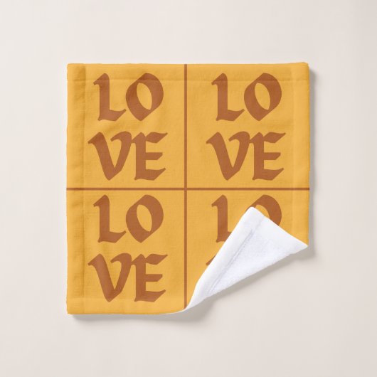 Schmetterlingsmuster-Liebe | Blau und Orangen Grad Badhandtuch Set (Waschlappen)