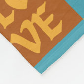 Schmetterlingsmuster-Liebe | Blau und Orangen Grad Fleecedecke (Ecke)