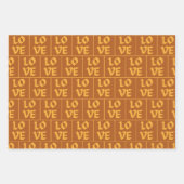 Schmetterlingsmuster-Liebe | Blau und Orangen Grad Geschenkpapier Set (Vorderseite)