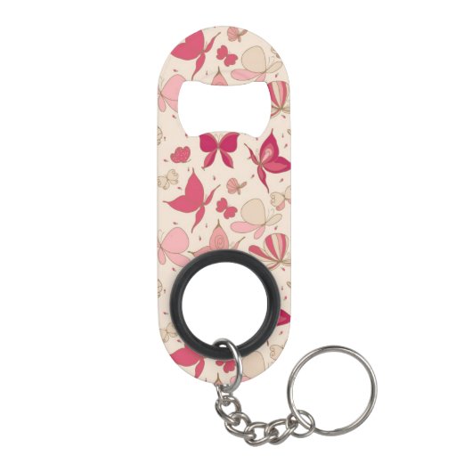 Schmetterlingsmuster Mini Flaschenöffner (Rückseite)