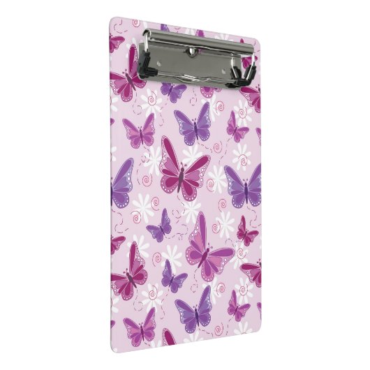 Schmetterlingsmuster Mini Klemmbrett (Schrägansicht)