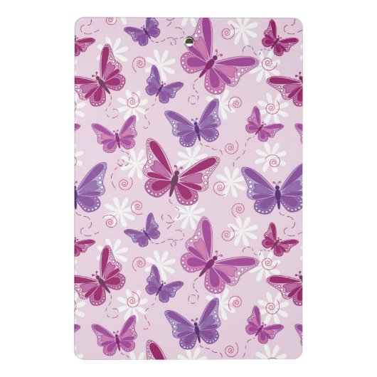 Schmetterlingsmuster Mini Klemmbrett (Rückseite)