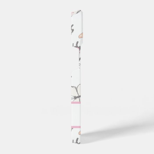 Schmetterlingsmuster mit Namen iPhone Hülle (Rechte Seite)