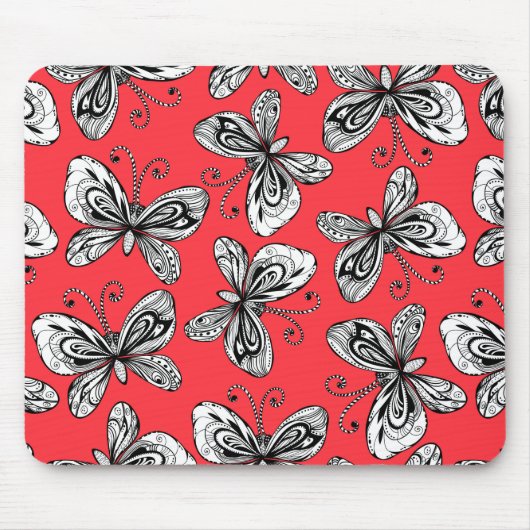 Schmetterlingsmuster Mousepad (Vorne)