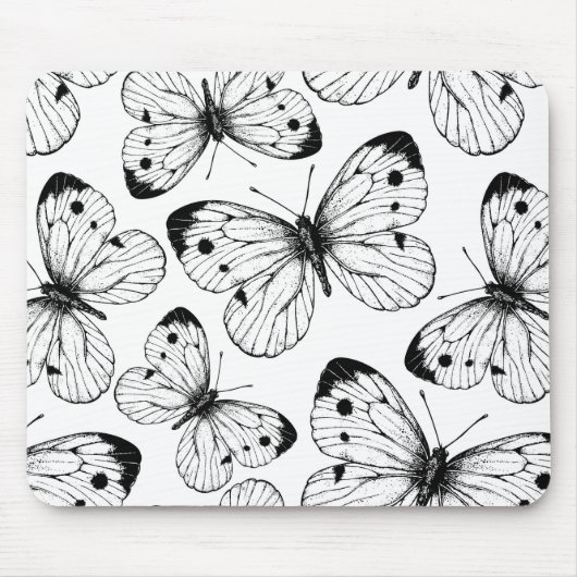 Schmetterlingsmuster Mousepad (Vorne)