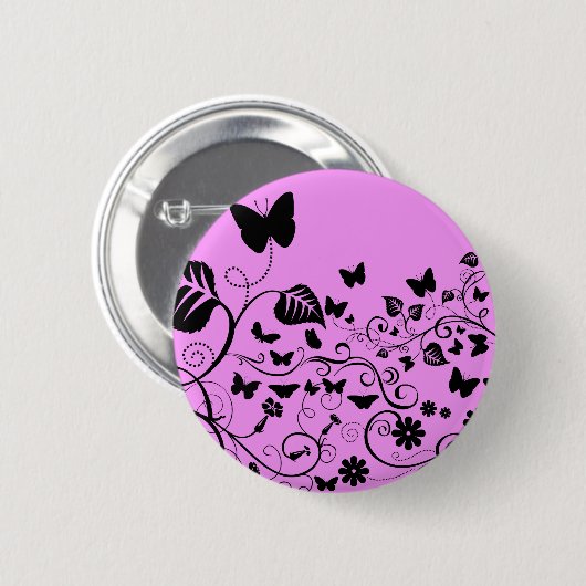 Schmetterlingsmuster, Muster der Schmetterlinge, r Button (Vorne & Hinten)