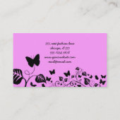 Schmetterlingsmuster, Muster der Schmetterlinge, r Visitenkarte (Rückseite)