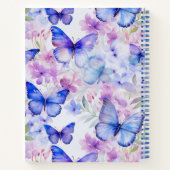 Schmetterlingsmuster Notizblock (Rückseite)